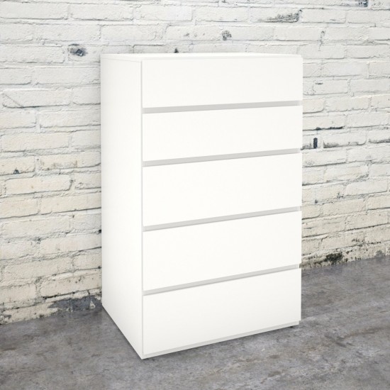 Commode 5 tiroirs 221503 (Blanc)