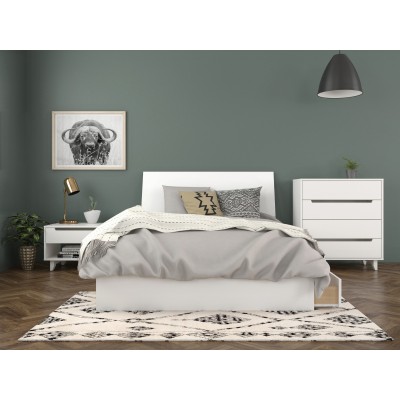 Tête de lit double 225303 (Blanc)
