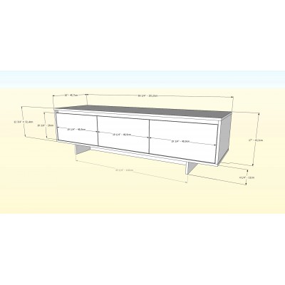 Meuble audio-video 60" 107205 (Érable Naturel)