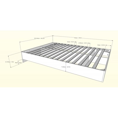 Lit double 345403 (Blanc)