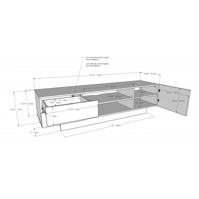 Meuble audio-video 72" 115403 (Blanc)