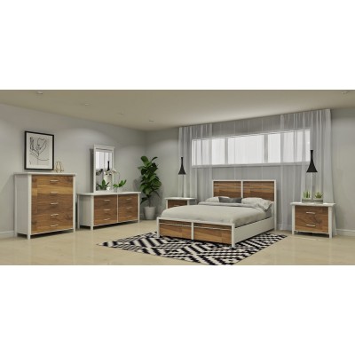 Ensemble king 6mcx. 9594 (Blanc/Noyer)