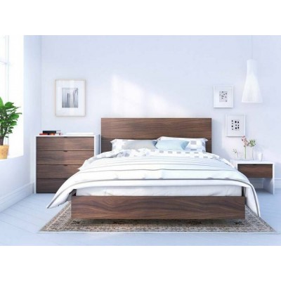 Lit queen 346031 (Noyer)