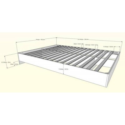 Lit queen 346031 (Noyer)