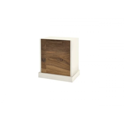Table de chevet 4894 (Blanc/Noyer)