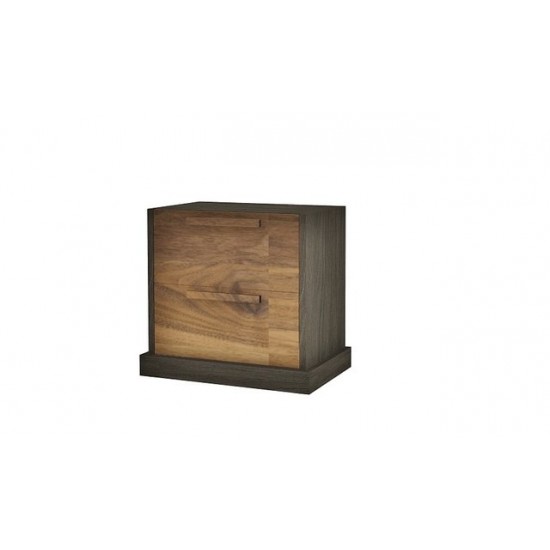 Table de chevet 4864 (Fusain/Noyer)