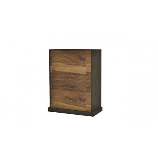 Commode 5 tiroirs 4864 (Fusain/Noyer)
