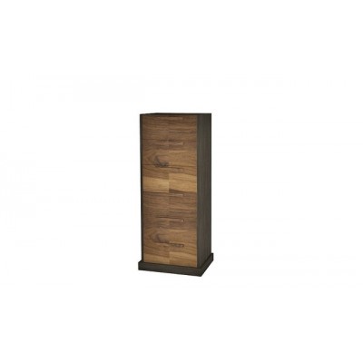 Commode 6 tiroirs 4864 (Fusain/Noyer)