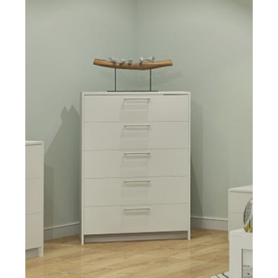 Commode 5 tiroirs 6300 (Blanc)