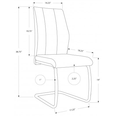 Chaise 39"H I1113
