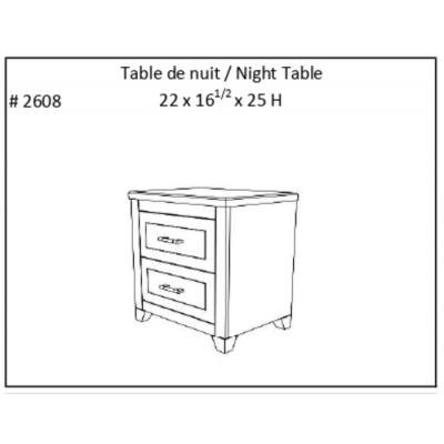 Table de chevet Kristiana 2608