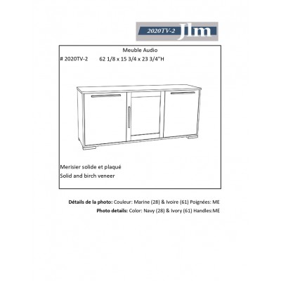 Meuble audio-video 62"L 2020TV-2