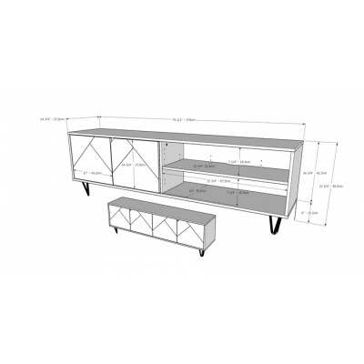 Meuble audio-video 72" 119703 (Blanc)