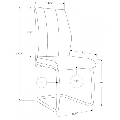 Chaise 39"H I1076