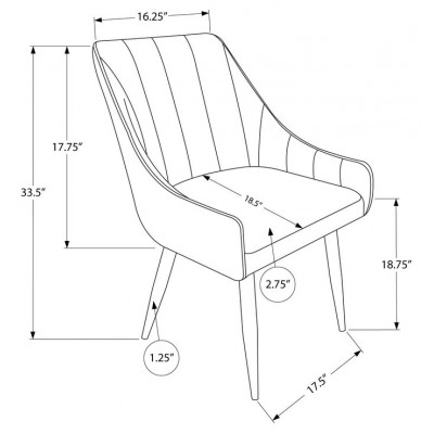 Chaise 33"H I1188