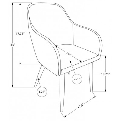 Chaise 33"H I1193