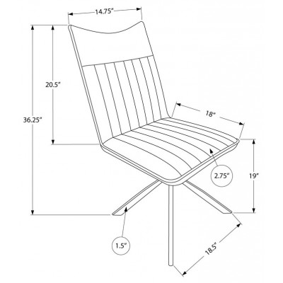 Chaise 36"H I1213