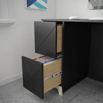 Bureau de travail Atypik 608106 (Noir/Naturel)