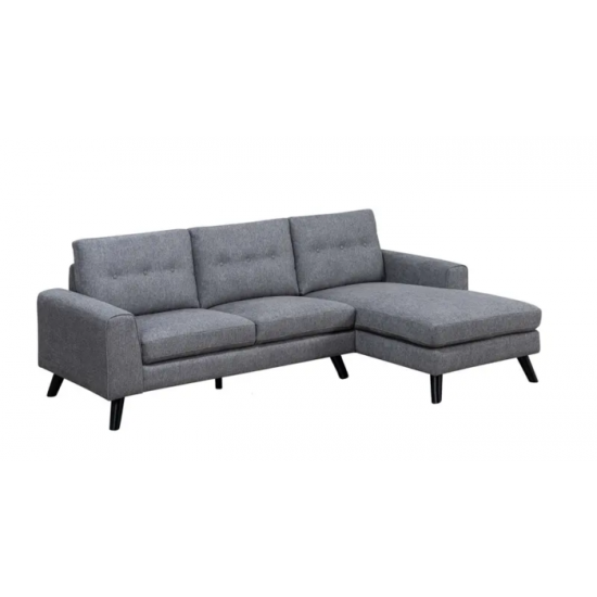 Sofa Evelyn chaise longue droit 99947GRY (Gris foncé)
