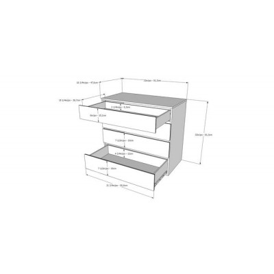 Ensemble Denali 5mcx. Queen (Noyer/Blanc) 400872