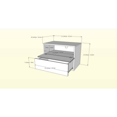 Ensemble Denali 5mcx. Queen (Noyer/Blanc) 400873