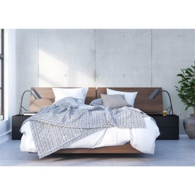 Ensemble Sonoma 4mcx. Queen (Noyer/Noir) 400876