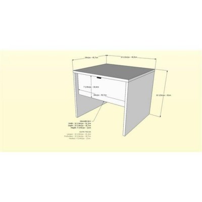 Ensemble Identi-T 3mcx. Double (Noyer/Blanc) 400886