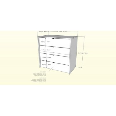 Ensemble Identi-T 4mcx. Double (Noyer/Blanc) 400887