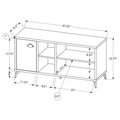 Meuble audio-video 48"L I2840