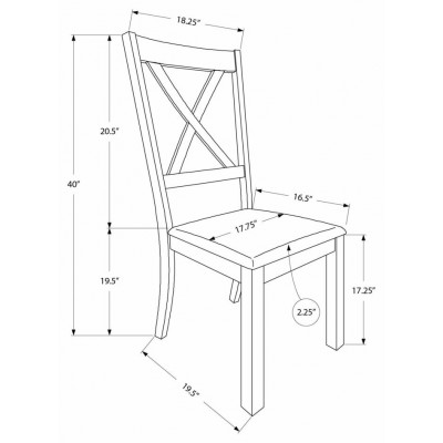 Chaise 40"H I1311