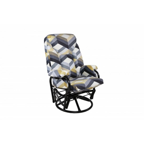 Chaise bercante, pivotante et inclinable 03 (3950/Aztec060)