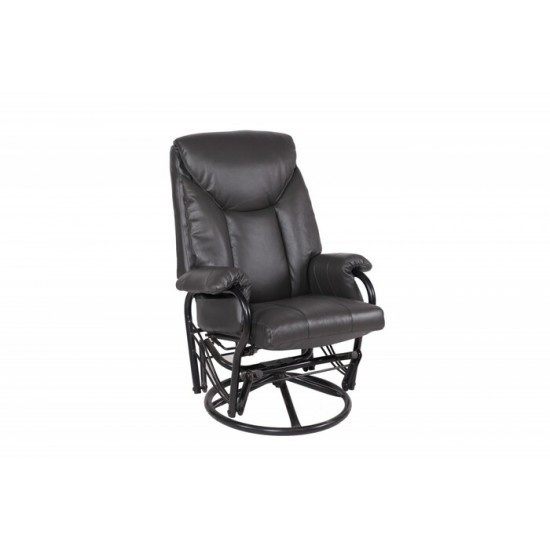 Chaise bercante, pivotante et inclinable 03 (3951/CuirCombo3513)