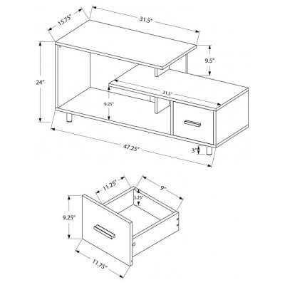 Meuble audio-video 48"L I2610
