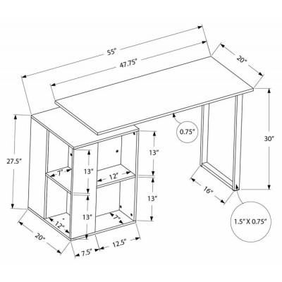 Bureau de travail 55" I7601