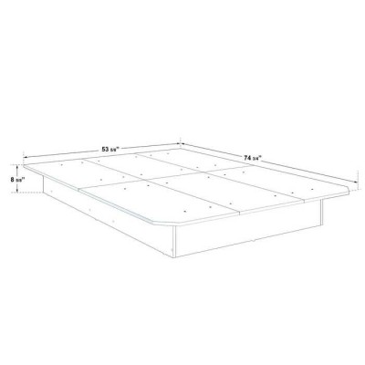 Plateforme double 54"-8"H (Blanc)