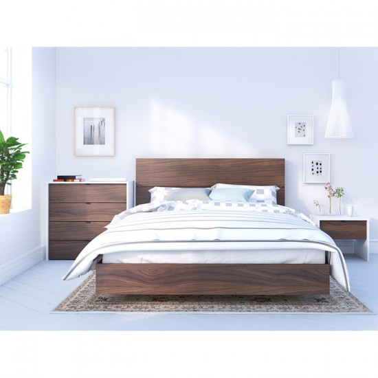 Ensemble Identi-T 4mcx. Queen 400890 (Noyer/Blanc)