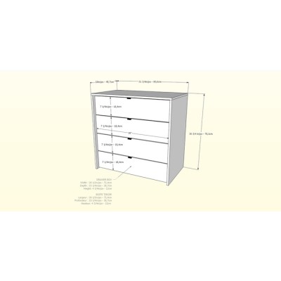 Ensemble Identi-T 4mcx. Queen 400890 (Noyer/Blanc)
