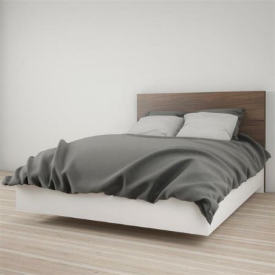 Lit double 400894 (Noyer/Blanc)