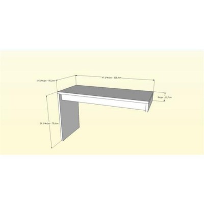Bureau de travail Chrono 400924 (Blanc/Érable Naturel)