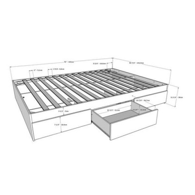 Lit Double 400937 (Blanc)