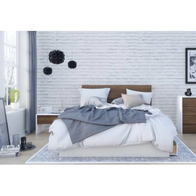 Ensemble Axel 3mcx. Queen 402046 (Noyer/Blanc)