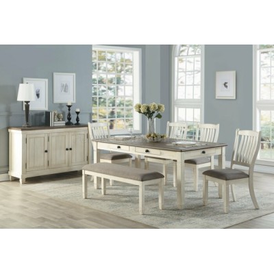 Ensemble table, banc et quatre chaises Granby...
