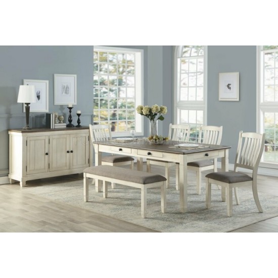 Ensemble table, banc et quatre chaises Granby 5627NW