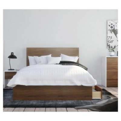 Ensemble Foliage 3mcx. Queen 402094 (Noyer/Blanc)