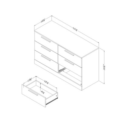 Bureau double Step One 12233 (Chêne gris)