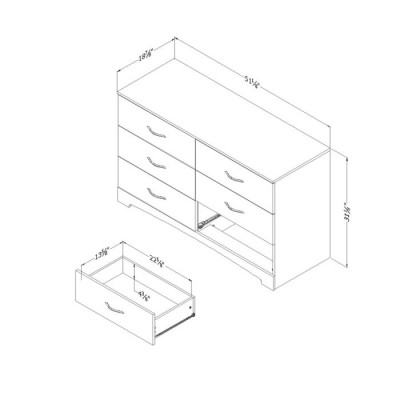 Bureau double Step One 3107010 (Noir solide)