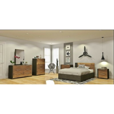 Ensemble double 5mcx. 6484 (Ardoise/Noyer)