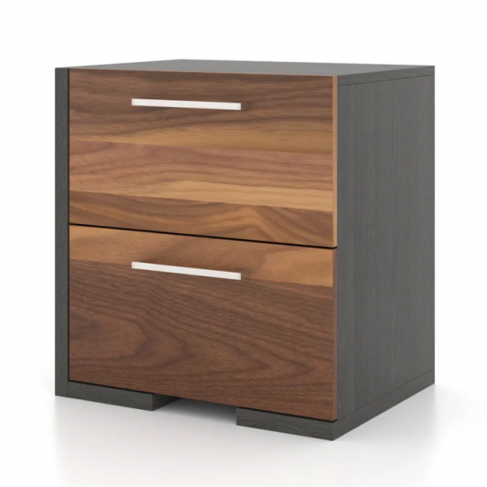 Table de chevet 6484 (Ardoise/Noyer)