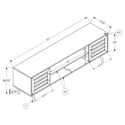 Meuble audio-video 72"L I2717