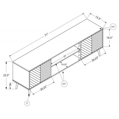 Meuble audio-video 72"L I2781